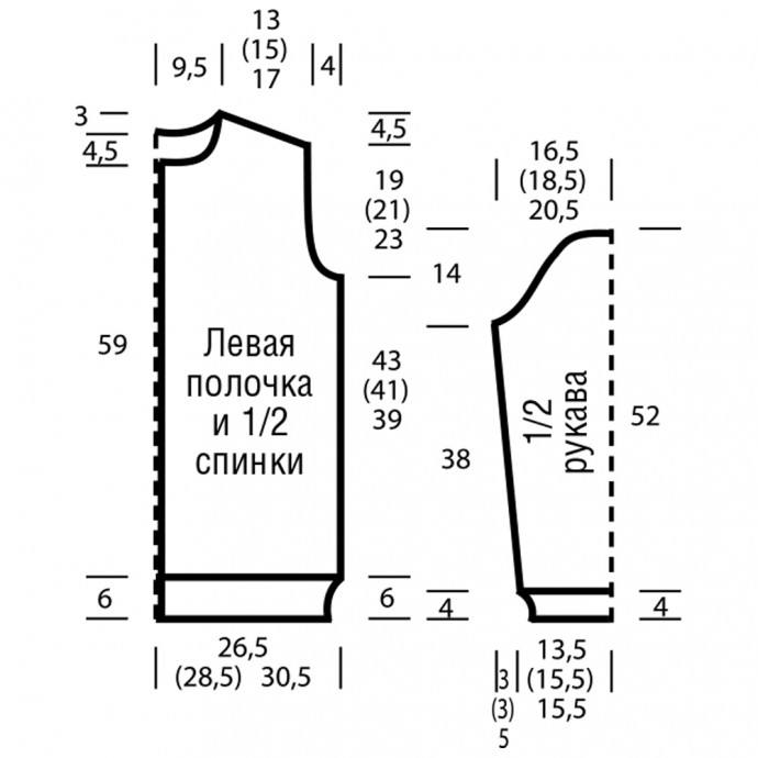 Кардиган для фигуристых дам