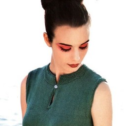 Топ с ажурной полосой