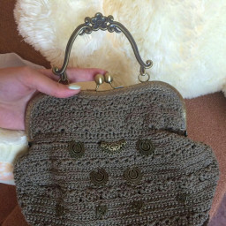 Сумочка крючком с фермуаром