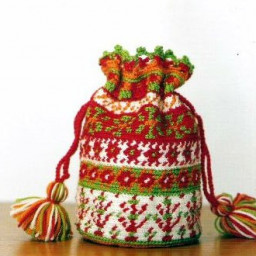Вязание "гобелен" крючком из остатков пряжи