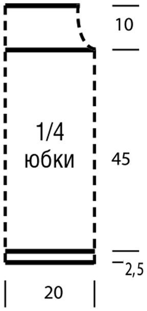 Юбка с узором из кос