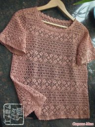 Ажурная блуза крючком