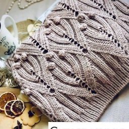 Эффектный узор спицами