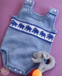 Дeтский комбинeзон (боди) со слоникaми