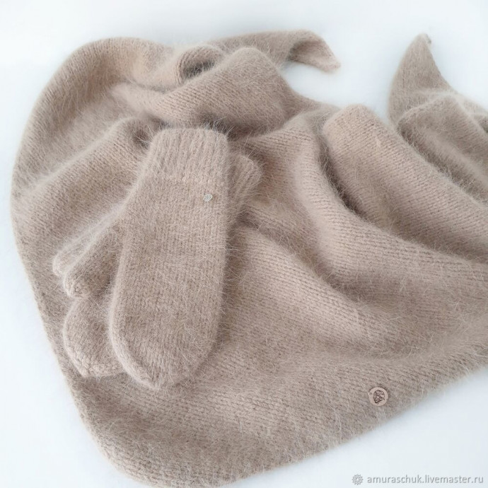 Косынка спицами