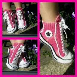 Вяжем тапочки-кеды из пряжи Novita