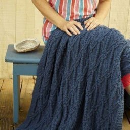 Симпатичный узор для пледа спицами