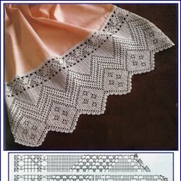 Ажурная кайма в филейной технике
