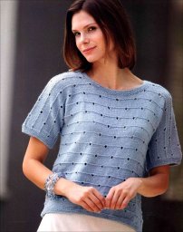 Летний джемпер футболка топ спицами от дизайнера Melissa Leapman.