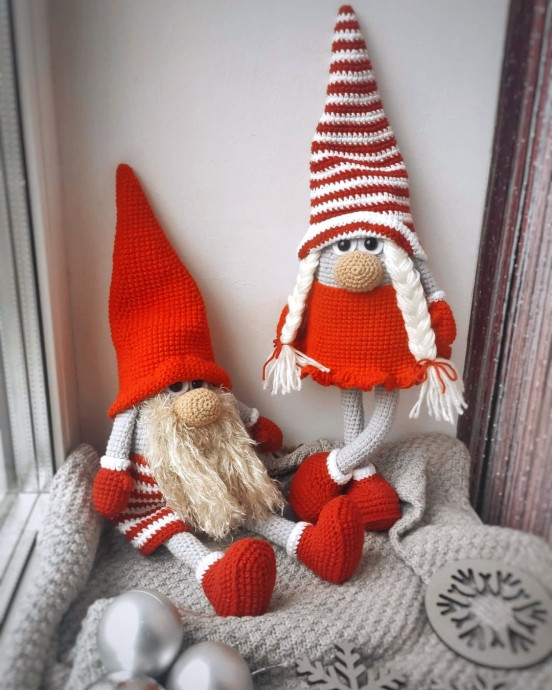 Вязаные гномы к Новому году Вязаные гномы к Новому году