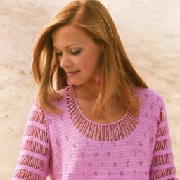 Красивая женственная кофточка, вяжем крючком