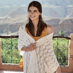 Палантин спицами