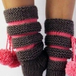 Сапожки спицами