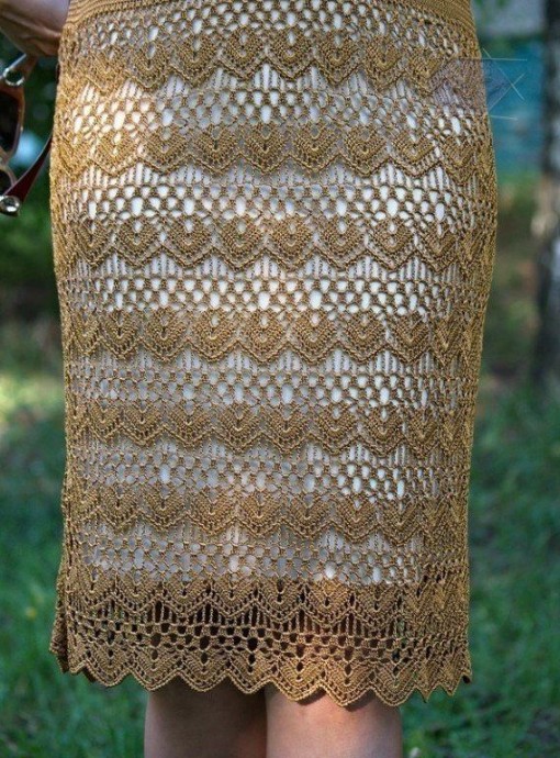 Замечательная идея для вязаной юбки