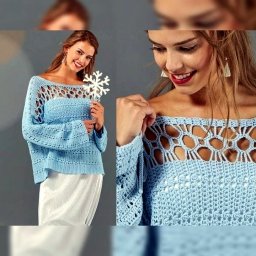 Красивый и нарядный пуловер от дизайнера Наташа Робардж