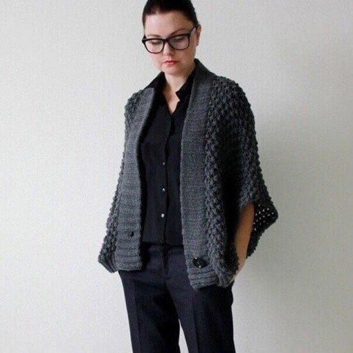 Жакет-пончо спицами Жакет-пончо спицами