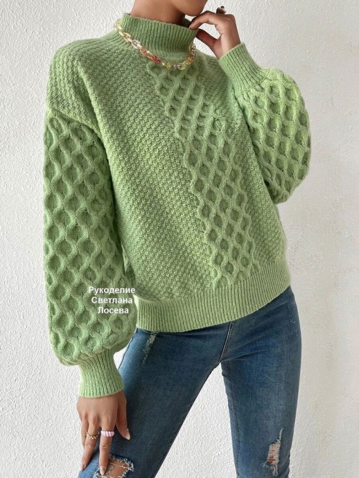 Вяжем симпатичный свитер спицами