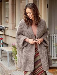 Жакет с цельновязаными рукавами