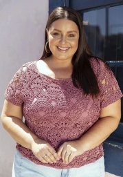 Ажурный топ крючком