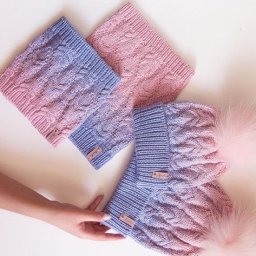 Деликатный узор для шапочки и снуда