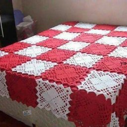 Плед квадратными мотивами, вяжем крючком