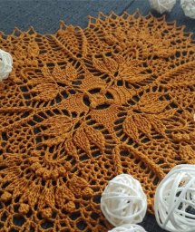 Салфетка крючком, можно использовать как квадратный мотив