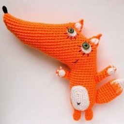 Задорная лисичка крючком