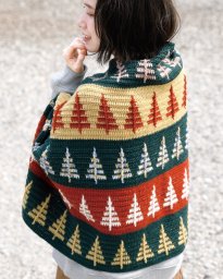 Зимний плед "Ёлочка", вяжем крючком