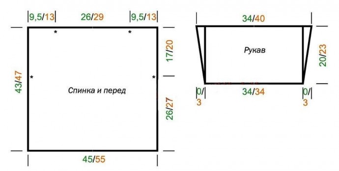 Бледно-зеленый ажурный пуловер спицами