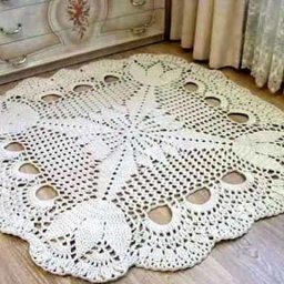 Вяжем крючком квадратный коврик