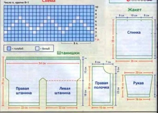 Жакет и штанишки для малыша