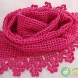 Очаровательный шарфик крючком