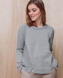 Свитер Лоу, связанный спицами, дизайн  от Phildar