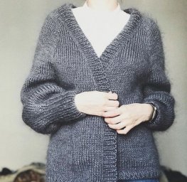 Кардиган из Alize Naturale, вяжем спицами