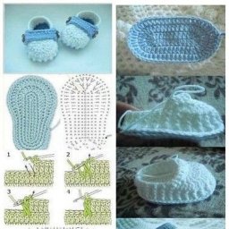 Очаровательные пинеточки для малышей, вяжем крючком