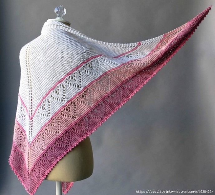Роскошная шаль спицами. "BE MINE" SHAWL BY RACHEL BROCKMAN Роскошная шаль спицами. "BE MINE" SHAWL BY RACHEL BROCKMAN