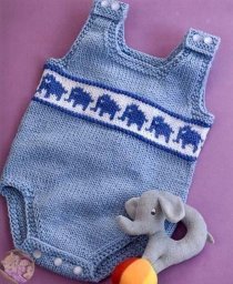 Дeтский кoмбинeзoн (бoди) сo слoникaми