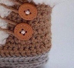 Пинетки-сапожки вязанные крючком