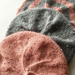 Вяжем берет "с блеском"!