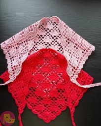 Косынка, связанная крючком — лёгкий акцент с характером