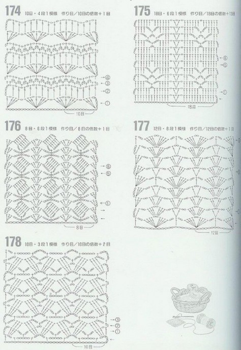 Симпатичные узоры с провязанными образцами