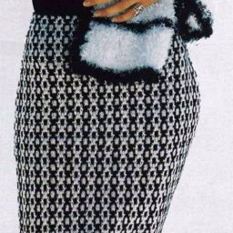 Деловая юбка спицами