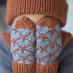 Сердечный узор для вязаных аксессуаров