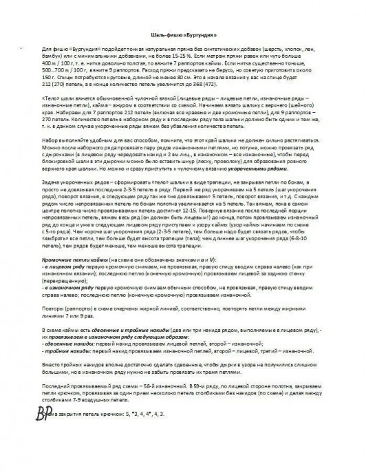 Изящная шаль-фишю, связанная спицами Изящная шаль-фишю, связанная спицами
