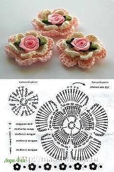 Шикарные вязаные крючком цветы