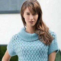 Стильный пуловер спицами