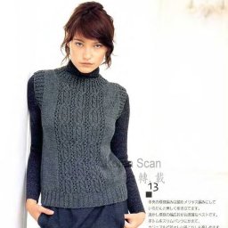 Серая безрукавка спицами