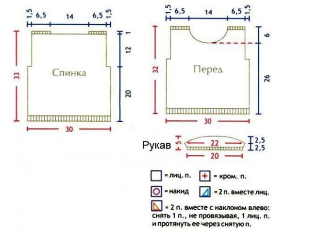 Детский ажурный джемпер спицами