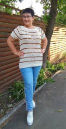 Летняя футболка из пряжи "Эджео"