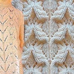 Необычный узор спицами